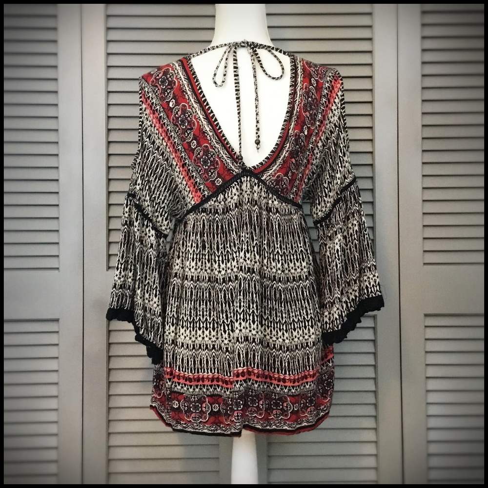 ⚜️Angie Boho Peasant Cold Shoulder Top - Picture 4 of 7